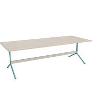 Bord Atlas 1134, 2400x1000mm, h&oslash;jde 720, eg h&oslash;jtrykslaminat, turkist stel