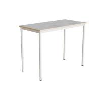 Bord Combi 200, 1200x600 mm H&oslash;jde 900 mm Lys gr&aring; linoleum p&aring; hvidt understel