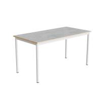 Bord Combi 200, 1400x700 mm H&oslash;jde 720 mm Lys gr&aring; linoleum p&aring; hvidt understel