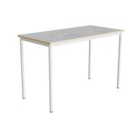 Bord Combi 200, 1400x700 mm H&oslash;jde 900 mm Lys gr&aring; linoleum p&aring; hvidt understel