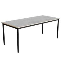Bord Combi 200, 1800x800 mm H&oslash;jde 720 mm Lys gr&aring; linoleum p&aring; sort stel
