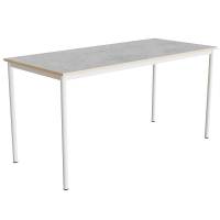 Bord Combi 200, 1800x800 mm H&oslash;jde 900 mm Lys gr&aring; linoleum p&aring; hvidt stel