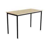Bord Combi 200, 1400x700 mm H&oslash;jde 900 mm Lydd&aelig;mpende birk laminat p&aring; sort understel