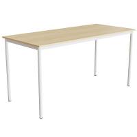 Bord Combi 200, 1800x800 mm H&oslash;jde 900 mm Lydd&aelig;mpende birk laminat p&aring; hvidt stel
