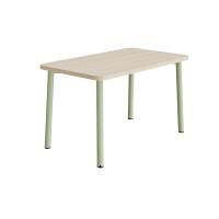 Bord Add 590, 1200x700 mm h&oslash;jde 720 mm med hvidpigmenteret eg, gr&oslash;nt stel