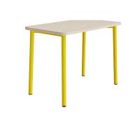 Bord Add 590, 1200x700 mm højde 900 mm med hvidpigmenteret eg, gult stel