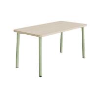 Bord Add 590, 1400x700 mm h&oslash;jde 720 mm med lydabsorberende hvidpigmenteret eg, gr&oslash;nt stel