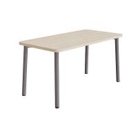 Bord Add 590, 1400x700 mm h&oslash;jde 720 mm med hvidpigmenteret eg, gr&aring;t stel