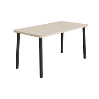 Bord Add 590, 1400x700 mm h&oslash;jde 720 mm med hvidpigmenteret eg, sortoliven stel