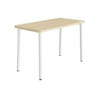 Bord Add 590, 1400x700 mm h&oslash;jde 900 mm med birk laminat, hvidt stel