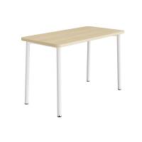 Bord Add 590, 1400x700 mm h&oslash;jde 900 mm med birk laminat, hvidt stel
