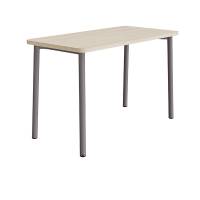 Bord Add 590, 1400x700 mm h&oslash;jde 900 mm med hvidpigmenteret eg, gr&aring;t stel