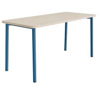 Bord Add 590, 1800x800 mm h&oslash;jde 900 mm med hvidpigmenteret eg, bl&aring;t stel