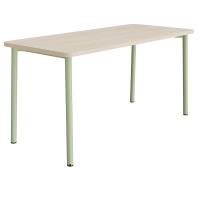 Bord Add 590, 1800x800 mm h&oslash;jde 900 mm med hvidpigmenteret eg, gr&oslash;nt stel