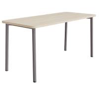 Bord Add 590, 1800x800 mm h&oslash;jde 900 mm med hvidpigmenteret eg, gr&aring;t stel