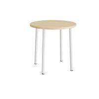 Bord Add 590, &Oslash;900 mm, h&oslash;jde 900 mm, birk laminat p&aring; hvidt stel