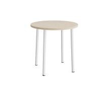 Bord Add 590, &Oslash;900 mm, h&oslash;jde 900 mm, hvidpigmenteret eg laminat p&aring; hvidt stel