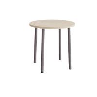 Bord Add 590, Ø900 mm, højde 900 mm, hvidpigmenteret eg laminat på gråt stel