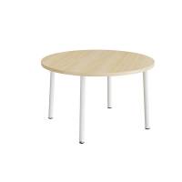 Bord Add 590, &Oslash;1200 mm, h&oslash;jde 720 mm, birk laminat p&aring; hvidt stel