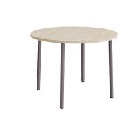 Bord Add 590, &Oslash;1200 mm, h&oslash;jde 900 mm, hvidpigmenteret eg laminat p&aring; gr&aring;t stel