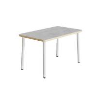 Bord Add 590, 1200x700 mm h&oslash;jde 720 mm med lys gr&aring; linoleum, hvidt stel