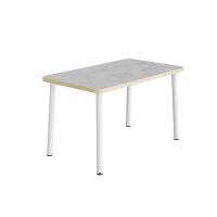 Bord Add 590, 1200x700 mm h&oslash;jde 720 mm med lys gr&aring; linoleum, hvidt stel