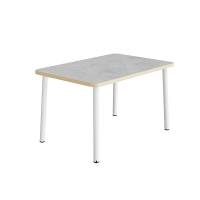 Bord Add 590, 1200x700 mm h&oslash;jde 900 mm med lys gr&aring; linoleum, hvidt stel