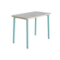 Bord Add 590, 1200x700 mm h&oslash;jde 900 mm med lys gr&aring; linoleum, turkis stel