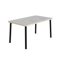 Bord Add 590, 1400x700 mm h&oslash;jde 720 mm med lys gr&aring; linoleum, sort stel