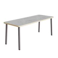Bord Add 590, 1400x700 mm højde 900 mm med lys grå linoleum, gråt stel