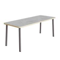 Bord Add 590, 1400x700 mm h&oslash;jde 900 mm med lys gr&aring; linoleum, gr&aring;t stel