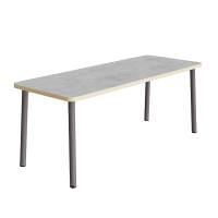 Bord Add 590, 1400x700 mm h&oslash;jde 900 mm med lys gr&aring; linoleum, gr&aring;t stel