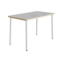 Bord Add 590, 1800x800 mm h&oslash;jde 720 mm med lys gr&aring; linoleum, hvidt stel