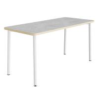 Bord Add 590, 1800x800 mm h&oslash;jde 720 mm med lys gr&aring; linoleum, hvidt stel