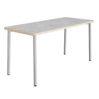 Bord Add 590, 1800x800 mm h&oslash;jde 720 mm med lys gr&aring; linoleum, alu stel