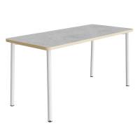 Bord Add 590, 1800x800 mm h&oslash;jde 900 mm med lys gr&aring; linoleum, hvidt stel