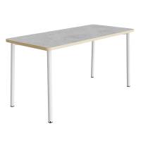 Bord Add 590, 1800x800 mm h&oslash;jde 900 mm med lys gr&aring; linoleum, hvidt stel