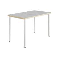 Bord Add 590, 1800x800 mm h&oslash;jde 900 mm med lys gr&aring; linoleum, hvidt stel