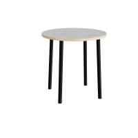 Bord Add 590, &Oslash;900 mm, h&oslash;jde 900 mm, lys gr&aring; linoleum p&aring; sort stel