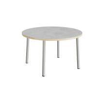 Bord Add 590, &Oslash;1200 mm, h&oslash;jde 720 mm, lys gr&aring; linoleum p&aring; alu stel