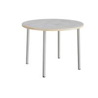 Bord Add 590, &Oslash;1200 mm, h&oslash;jde 900 mm, lys gr&aring; linoleum p&aring; alu stel