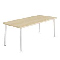 Bord Add 590, 1800x800 mm h&oslash;jde 720 mm med lydabsorberende birk laminat, hvidt stel