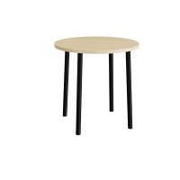 Bord Add 590, &Oslash;900 mm, h&oslash;jde 900 mm, lydd&aelig;mpende birk laminat p&aring; sort stel