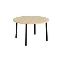 Bord Add 590, &Oslash;1200 mm, h&oslash;jde 720 mm, lydd&aelig;mpende birk laminat p&aring; sort stel