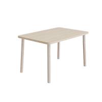 Bord Add Wood 590 1200x800 mm H&oslash;jde 720 mm med hvidpigmenteret eg laminat, massivt tr&aelig;ben