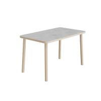 Bord Add Wood 590 1200x700 mm H&oslash;jde 720 mm med lys gr&aring; linoleum, massivt tr&aelig;ben