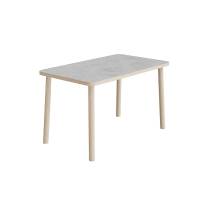 Bord Add Wood 590 1200x700 mm H&oslash;jde 720 mm med lys gr&aring; linoleum, massivt tr&aelig;ben