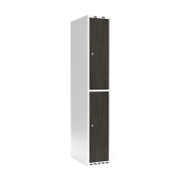 Garderobeskab 1x300 mm Lige tag 2-delt s&oslash;jle Laminat d&oslash;r Nocturne wood Cylinderl&aring;s