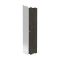 Garderobeskab 1x400 mm Skr&aring;t tag Hel s&oslash;jle Laminat d&oslash;r Nocturne wood Cylinderl&aring;s