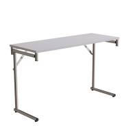 Klapbord Silhuett 1200x450mm,Gr&aring; laminat og krom stel